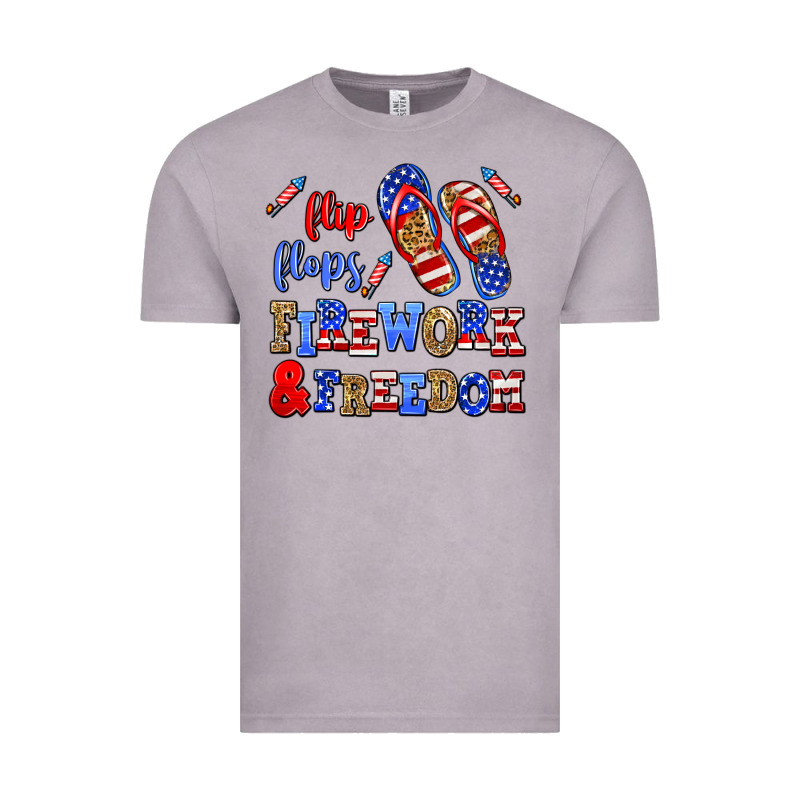 Flip Flops Fireworks And Freedom Vintage Tee by AdoDesignShop | Teevron