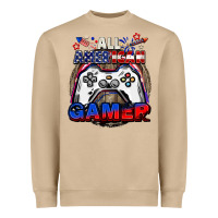 Mushroom All American gamer 4th of july Heavyweight Sweatshirt - CowGirlArtShop