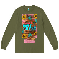 Army Green cowgirls don't crty boots hat sunflowers 12 oz can cooler  (slim) Long Sleeve Tee - Artiststas