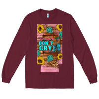 Burgundy cowgirls don't crty boots hat sunflowers 12 oz can cooler  (slim) Long Sleeve Tee - Artiststas