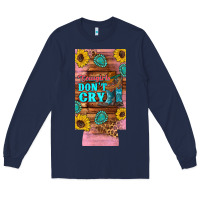 Navy cowgirls don't crty boots hat sunflowers 12 oz can cooler  (slim) Long Sleeve Tee - Artiststas