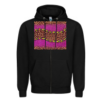Black mardi gras  leopard pink glitter bead Zipper Hoodie - BarkalooDesign