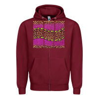 Burgundy mardi gras  leopard pink glitter bead Zipper Hoodie - BarkalooDesign