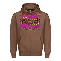 Chestnut mardi gras  leopard pink glitter bead Zipper Hoodie - BarkalooDesign