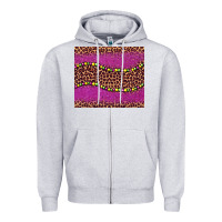 Heather Grey mardi gras  leopard pink glitter bead Zipper Hoodie - BarkalooDesign
