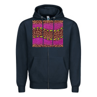 Navy mardi gras  leopard pink glitter bead Zipper Hoodie - BarkalooDesign