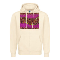 Sandshell mardi gras  leopard pink glitter bead Zipper Hoodie - BarkalooDesign