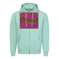 Mardi Gras  Leopard Pink Glitter Bead Zipper Hoodie | Teevron