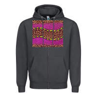Smoke mardi gras  leopard pink glitter bead Zipper Hoodie - BarkalooDesign