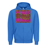 True Royal mardi gras  leopard pink glitter bead Zipper Hoodie - BarkalooDesign