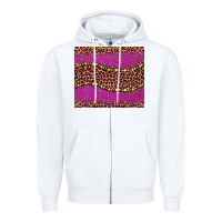 White mardi gras  leopard pink glitter bead Zipper Hoodie - BarkalooDesign