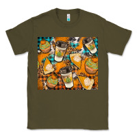 Army Green autumun distressed tumbler Classic Tee - BundleAndBundleShop