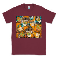 Burgundy autumun distressed tumbler Classic Tee - BundleAndBundleShop