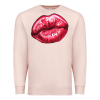 Pale Pink lips mark Premium Sweatshirt - NancyCooperArtShop
