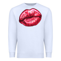 White lips mark Premium Sweatshirt - NancyCooperArtShop