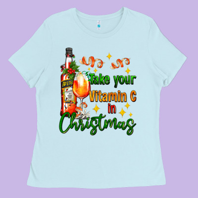 Take Your Vitamin C In Christmas Ladies Tee Designed By Adodesignshop