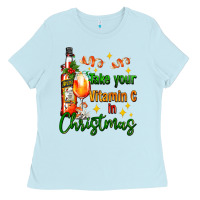 Baby Blue take your vitamin c in christmas Ladies Tee - AdoDesignShop