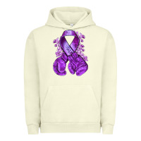 Pigment Pistachio purple ribbon with boxing gloves Urban Hoodie - NancyCooperArtShop