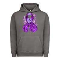 Pigment Tornado purple ribbon with boxing gloves Urban Hoodie - NancyCooperArtShop