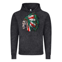 Vintage Black mexican indian headdress with skull Vintage Hoodie - RanaPortraitStore