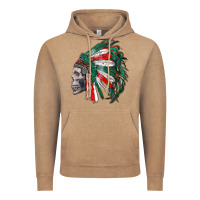 Vintage Coffee mexican indian headdress with skull Vintage Hoodie - RanaPortraitStore