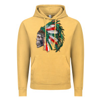 Vintage Mustard mexican indian headdress with skull Vintage Hoodie - RanaPortraitStore