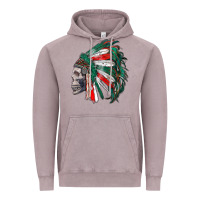 Vintage Zinc mexican indian headdress with skull Vintage Hoodie - RanaPortraitStore