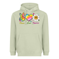 Matcha peace love happiness Heavyweight Hoodie - NancyCooperArtShop