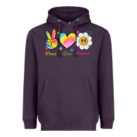 Plum peace love happiness Heavyweight Hoodie - NancyCooperArtShop