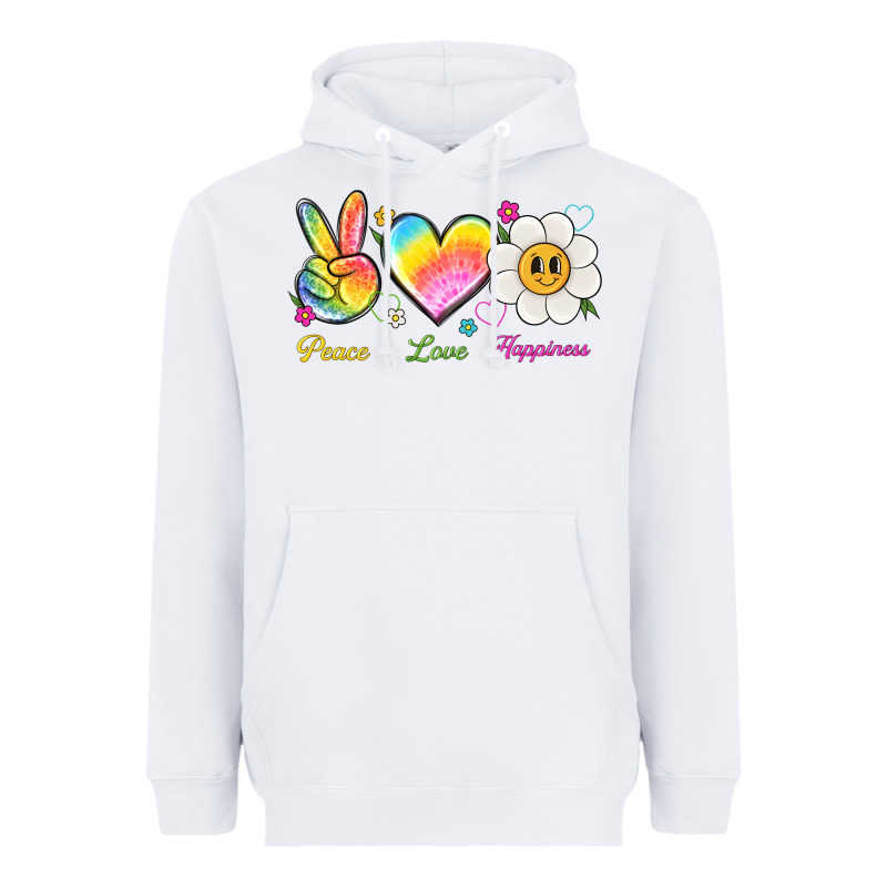 Peace Love Happiness Heavyweight Hoodie by NancyCooperArtShop | Teevron