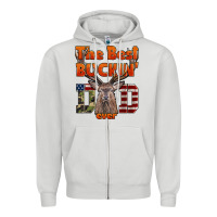 Dove Grey The Best Bucking Dad Ever Zipper Hoodie - LillyAllenDesigns