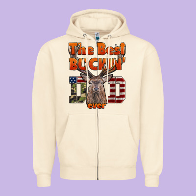 The Best Bucking Dad Ever Zipper Hoodie Designed By Lillyallendesigns