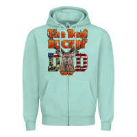 Seafoam The Best Bucking Dad Ever Zipper Hoodie - LillyAllenDesigns