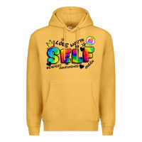 Mustard self love tie dye Premium Hoodie - Artiststas