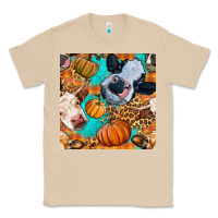 Mushroom autumn cows seamless pattern Classic Tee - BundleAndBundleShop
