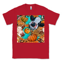 Red autumn cows seamless pattern Classic Tee - BundleAndBundleShop