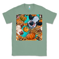 Sage autumn cows seamless pattern Classic Tee - BundleAndBundleShop