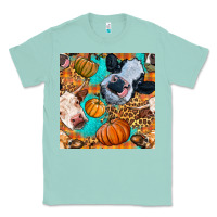 Seafoam autumn cows seamless pattern Classic Tee - BundleAndBundleShop