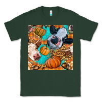 Sports Green autumn cows seamless pattern Classic Tee - BundleAndBundleShop