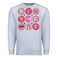 Heather Grey new year 2024 Premium Sweatshirt - MaliasSmallBusiness
