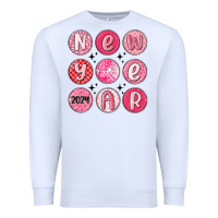 White new year 2024 Premium Sweatshirt - MaliasSmallBusiness