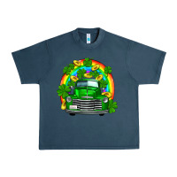 Midnight Navy st patricks shamrock gold rainbow truck Urban Heavy Tee - FaDigitalArtStudio
