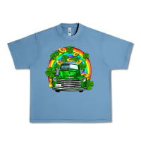 Pebble Blue st patricks shamrock gold rainbow truck Urban Heavy Tee - FaDigitalArtStudio