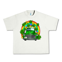 St Patricks Shamrock Gold Rainbow Truck Urban Heavy Tee | Teevron
