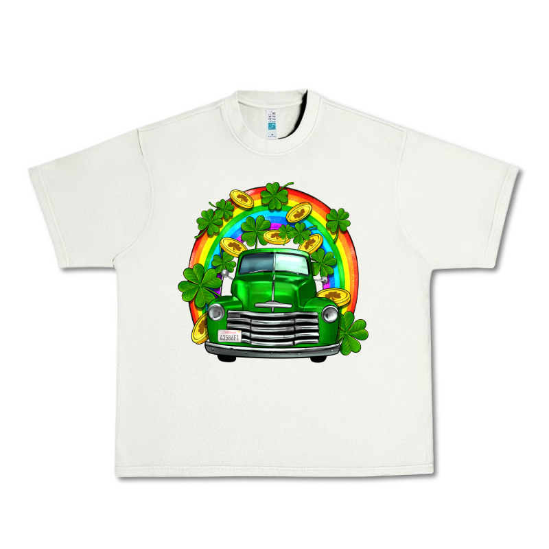 St Patricks Shamrock Gold Rainbow Truck Urban Heavy Tee by FaDigitalArtStudio | Teevron