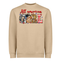 Mushroom All American girl with cowgirl Heavyweight Sweatshirt - Neo Western