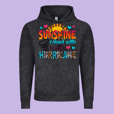 Sunshine Mixed With A Little Hurricane Vintage Hoodie Designed By Zillion Design Studio