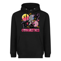 Black retro gymnastics Heavyweight Hoodie - MaliasSmallBusiness