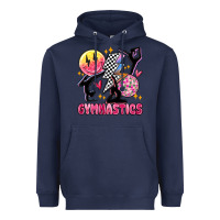 Navy retro gymnastics Heavyweight Hoodie - MaliasSmallBusiness