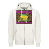 Oatmeal Heather mardi gras  leopard pink glitter Zipper Hoodie - BarkalooDesign